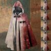 Halloween Bloodstain Print - Unisex Long Hooded Cape