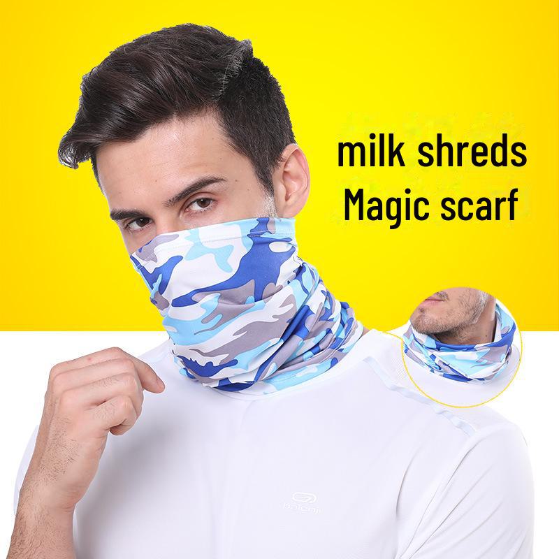 Мужской охлаждающий шелковый платок для головы Ice Silk — дышащая защита от солнца для езды на велосипеде и занятий спортом на открытом воздухе