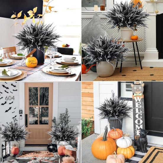 4 шт./компл., искусственный папоротник, 7 веток, устойчивый к ультрафиолетовому излучению, домашний офис, свадьба, искусственная зелень, пластиковые растения, крытый и открытый сад, украшение для двора, реквизит для фотографий