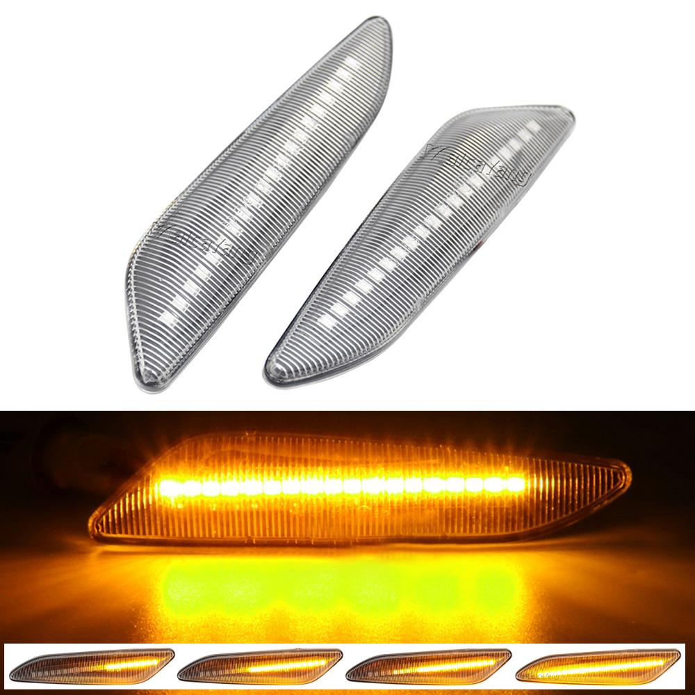 2x For Fiat Tipo Alfa Romeo 156 147 Chrysler Ypsilon III Lancia Delta Dynamic LED Side Marker Blinker Turn Signal Light 60686516