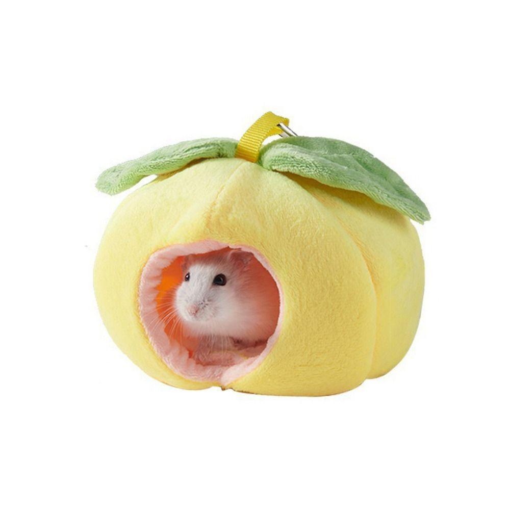 Cartoon Hanging Hamster Hammock Fruit Shape Hamster Cotton House Guinea Pig Nest Winter