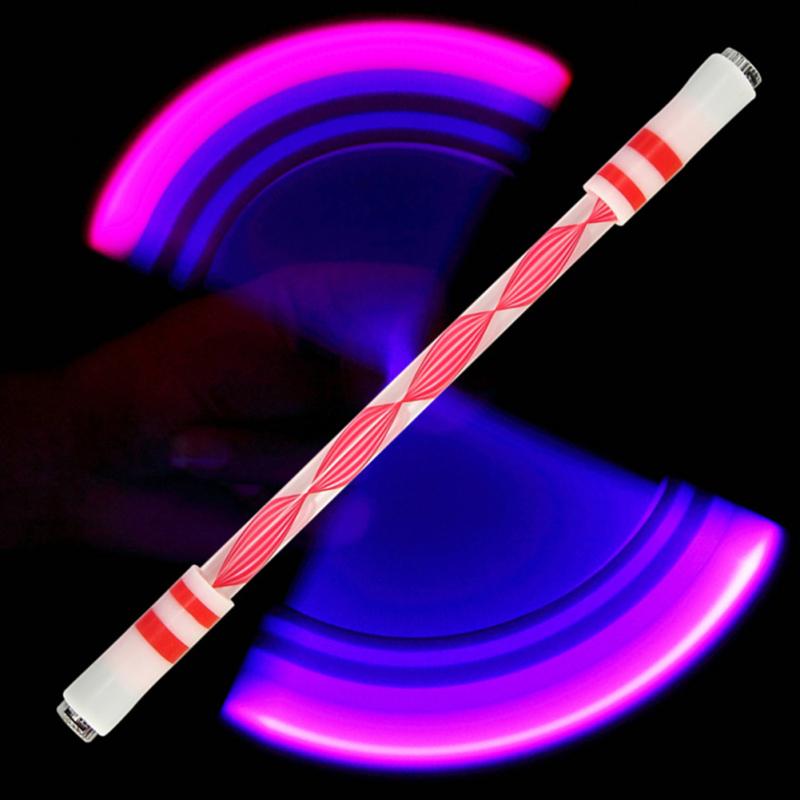 Новый! Светодиодная светящаяся вращающаяся ручка, профессиональная игровая вращающаяся ручка с защитой от падения, шариковая ручка без стержней