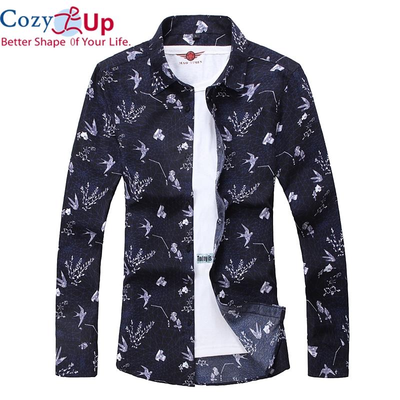 Cozy Up Рубашка с принтом Мужские осенние рубашки Модные мужские рубашки для вечеринок Рубашка с длинными рукавами Мужская повседневная повседневная куртка Полная