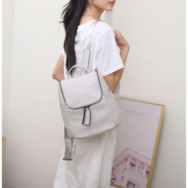 Натуральная кожа рюкзак женская сумка дорожная сумка модная студенческая школьная сумка большой емкости