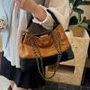 2025 New Suede Rhombus Chain Tote Bag Fashionable Versatile Portable Messenger Bag Large Capacity Shoulder Bag Women