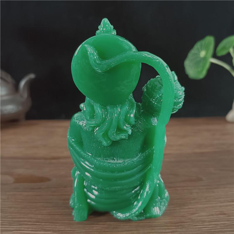 Jade Color Hanuman Statue Sculpture Big Resin Ornaments Hindu Monkey God Buddha Statues Figurine Home Decoration Lucky Gifts