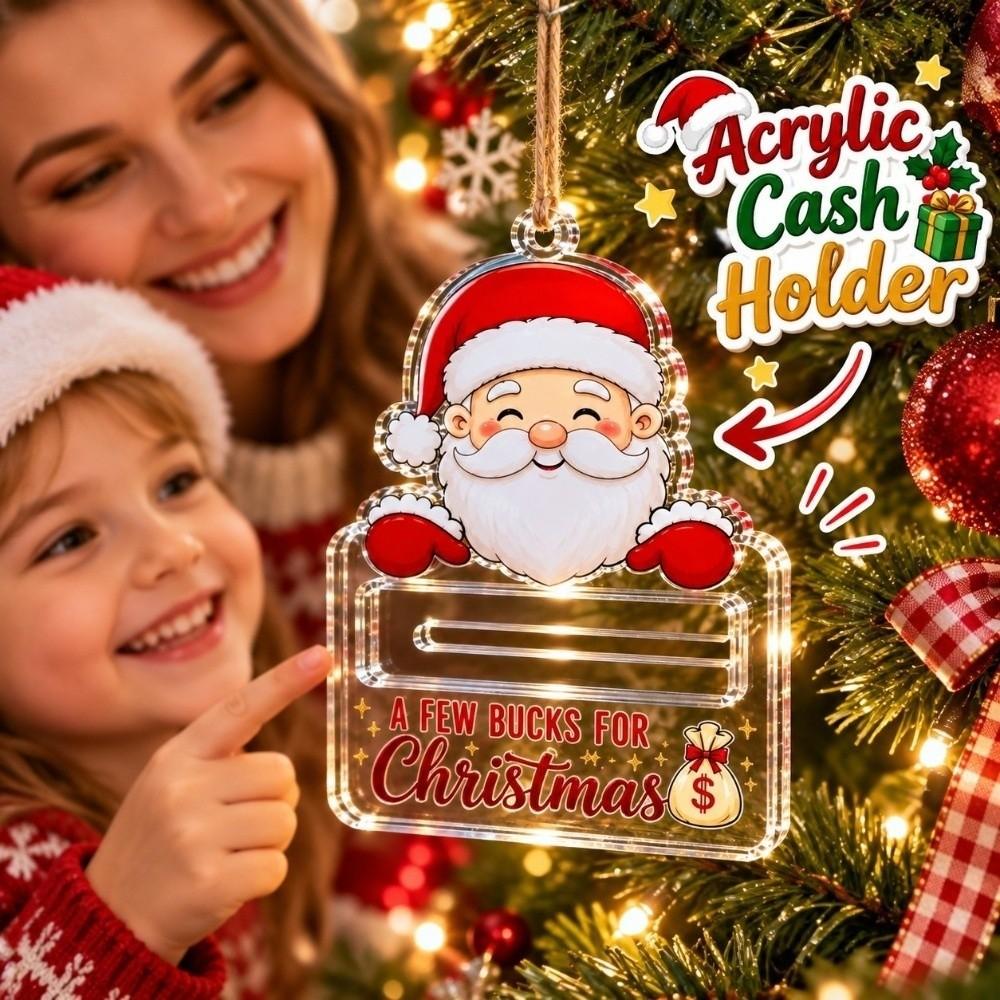 Waterproof Christmas Cash Holder Clear Surface Festive Holiday Pendant Family Gathering
