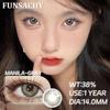 Funsachy New Natural Color Contact Lenses for Eyes Y2K Black Lens Korean Style Colorcon Blue Lens Gray Pupil Annual