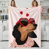 Cartoon S-Sausage dogs Throw Flannel Blanket Perfect for Sofa Office Bed Travel Sleep Read Relax Camping four season use