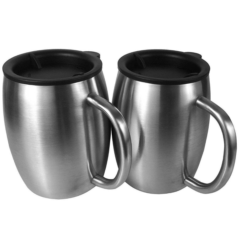 Stainless Steel Beer Mug Double Wall Insulation Thermal Cup Portable Coffee Cup with Handle