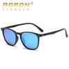 aoron TR90 Polarized Glasses Men's and Women's Square Frame Retro Sunglasses