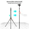 222cm/87.4in Portable Tripod Stand Video Light Stand Carbon Fiber 5-section Adjustable 3kg/6.6lbs