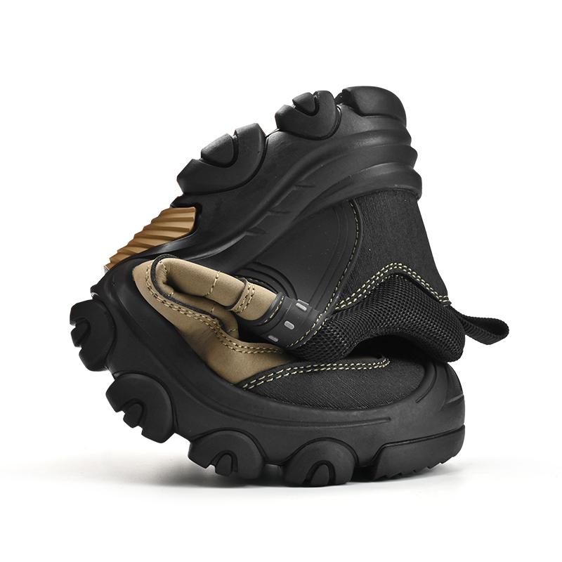 Men's Genuine Leather Hiking Boots Outdoor Casual Shoes