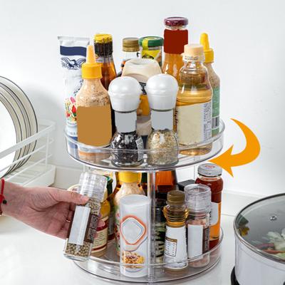 Вращающийся на 360 градусов лоток для хранения 1/2/3 слоя Lazy Susan Organizer Кухонный шкаф для кладовой Прилавок Держатель для специй Косметическая поворотная стойка