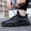 Foreign Trade Men's Shoes 2025 New Men's Sports Shoes Blade Thick Sole Casual Fish Scale Mesh Breathable Running Shoes