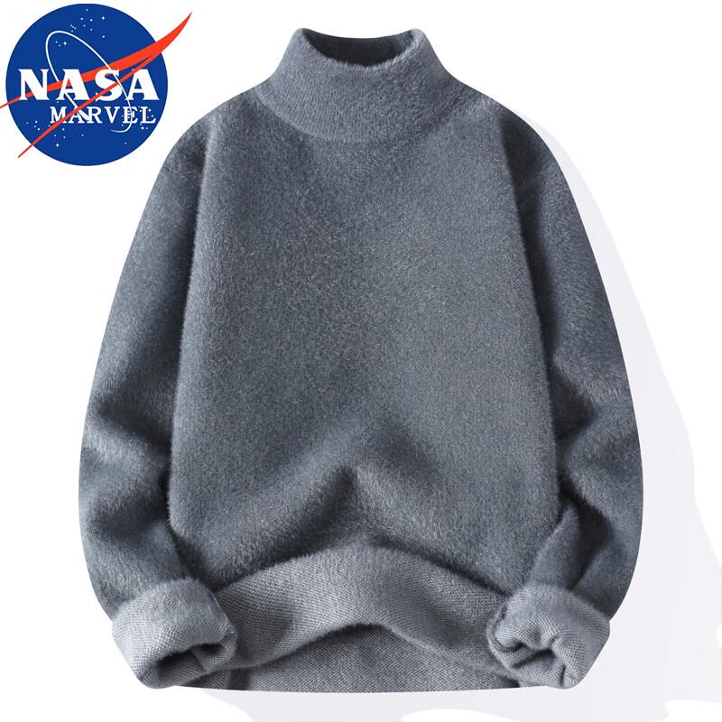 NASA MARVEL Men's Fleece Lined Half-High Collar Sweater