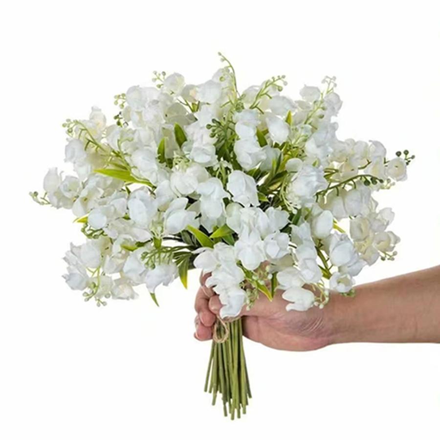 10Pc Artificial Flowers Canterbury Bells Home Room Table Decora Outdoor Garden Bonsai Valentine's Wedding Pretty Ornaments Gifts