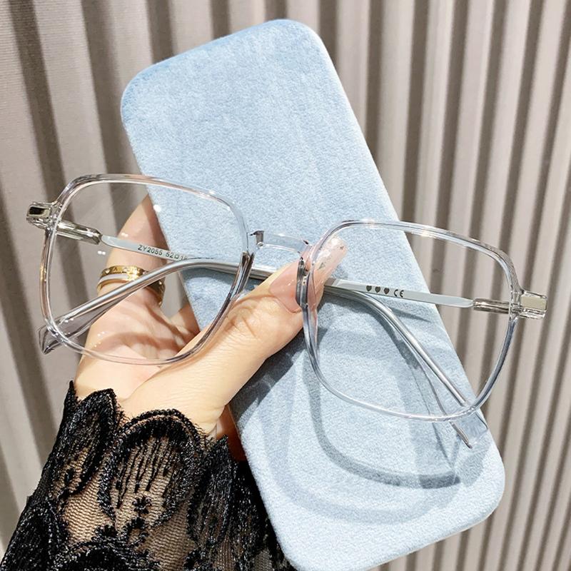Оправы для очков с защитой от синего света для девочек, корейская версия, для макияжа простого лица, элегантные очки квадратной формы для близорукости.2055