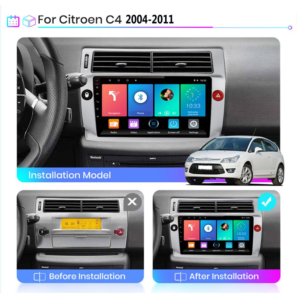 2 Din для Citroen C4 C-Triomphe C-Quatre Pallas 2004-2011 Автомобильное радио Android Wi-Fi Мультимедийный плеер GPS 1 + 16 ГБ
