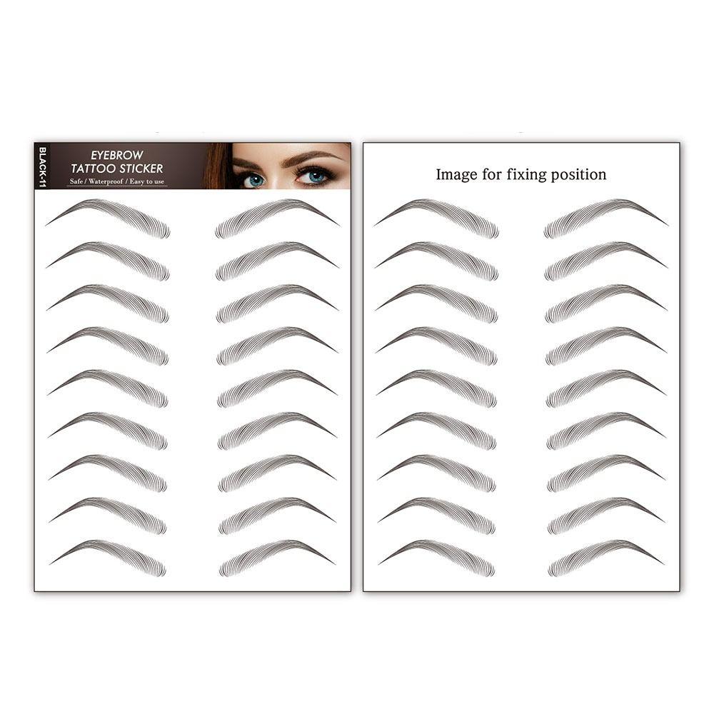 Косметические 6D татуировки для бровей Наклейки Моделирование бровей Наклейки для бровей Переводные картинки для воды