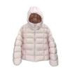 Womens Hooded Puffer Jacket Thick Warm Cotton Coat Loose Fit Short Winter Outerwear Small Stature