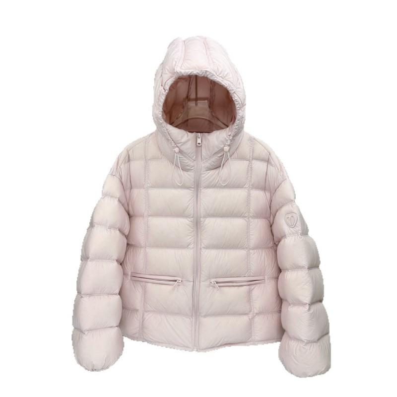 Womens Hooded Puffer Jacket Thick Warm Cotton Coat Loose Fit Short Winter Outerwear Small Stature