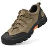 Fashion Outdoor Men Casual Shoes Genuine Leather Lace-Up Mens Sneakers High Quality Comfortable Hiking Footwear Breathable Walking Shoes