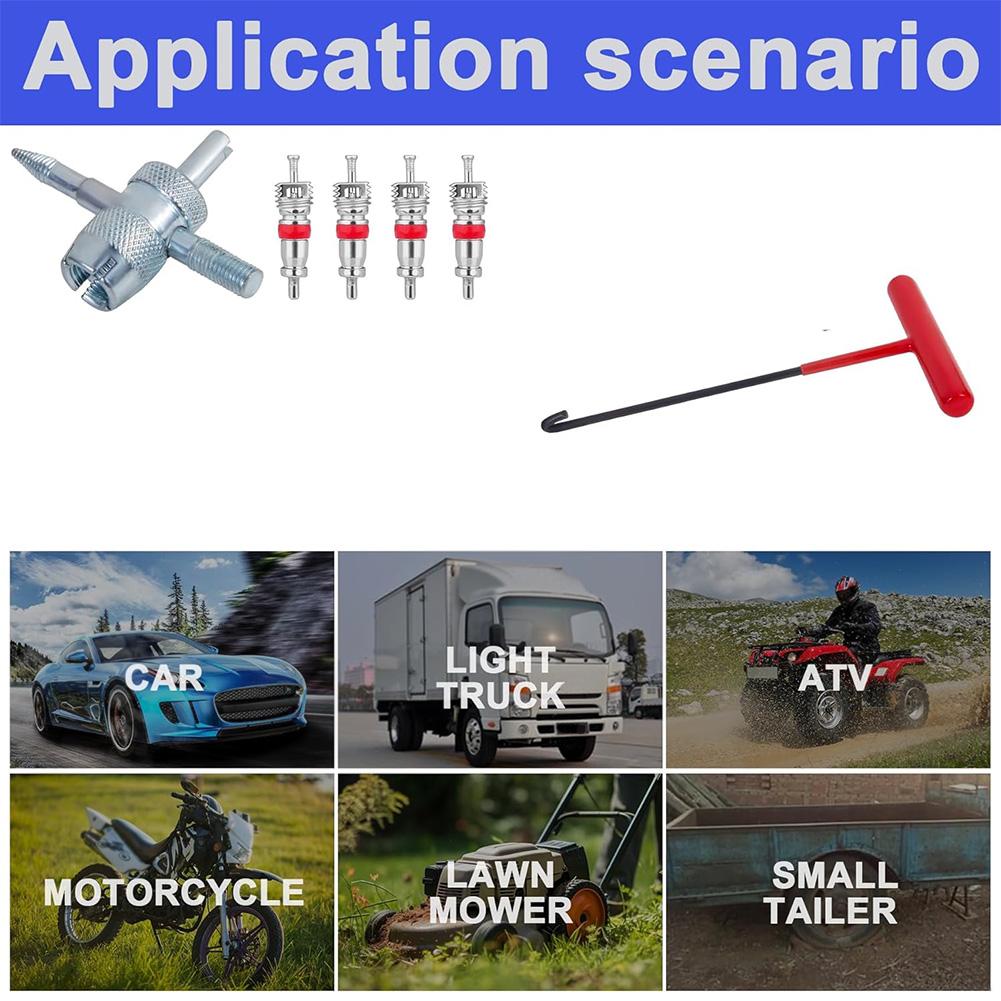 Набор инструментов для быстрой замены сердечника вентиля шины Набор инструментов для быстрой замены сердечника вентиля шины для замены протекающих клапанов в автомобилях, квадроциклах, грузовиках