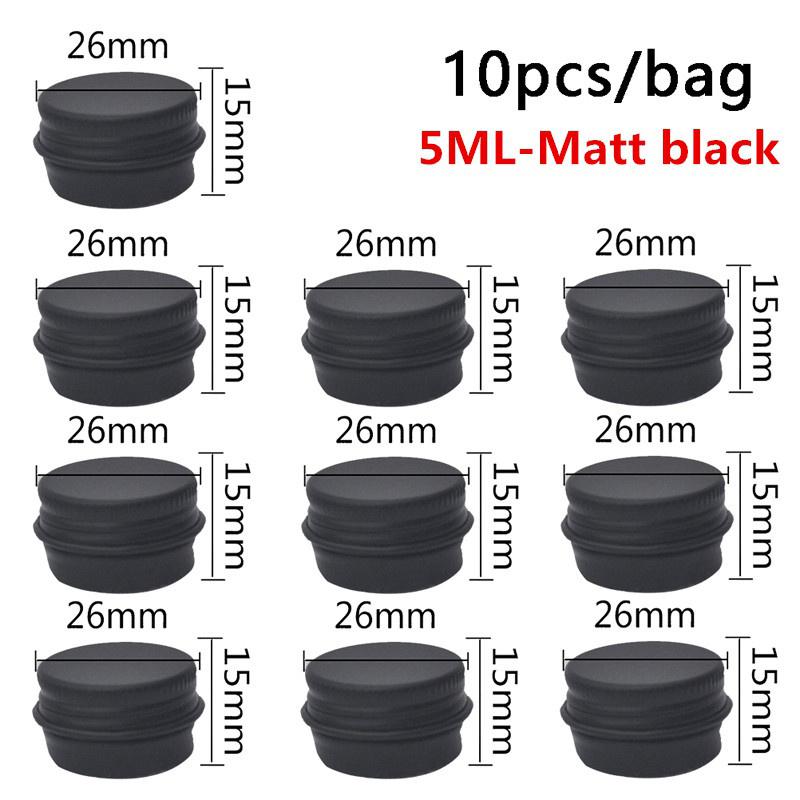 10 шт. алюминиевая жестяная банка-контейнер 5 мл/10 мл/15 мл пустая для крема бальзама для ногтей свечи косметические круглые