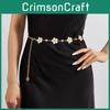 Metal Flower Waist Chain Belt With Hook Closure For Dresses And Skirts