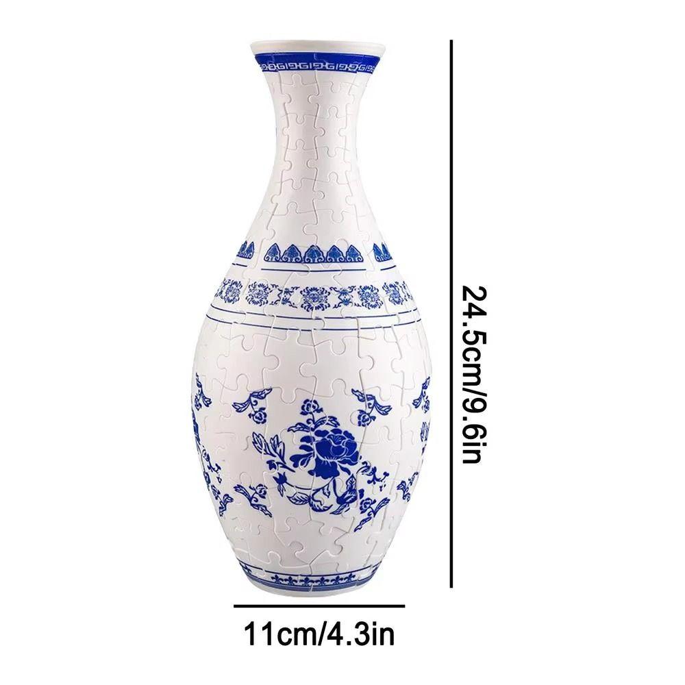 Сборка Бутылка Ваза для цветов Пазл Строительный блок Изогнутая пластиковая головоломка 3D головоломка Ваза Детская игрушка