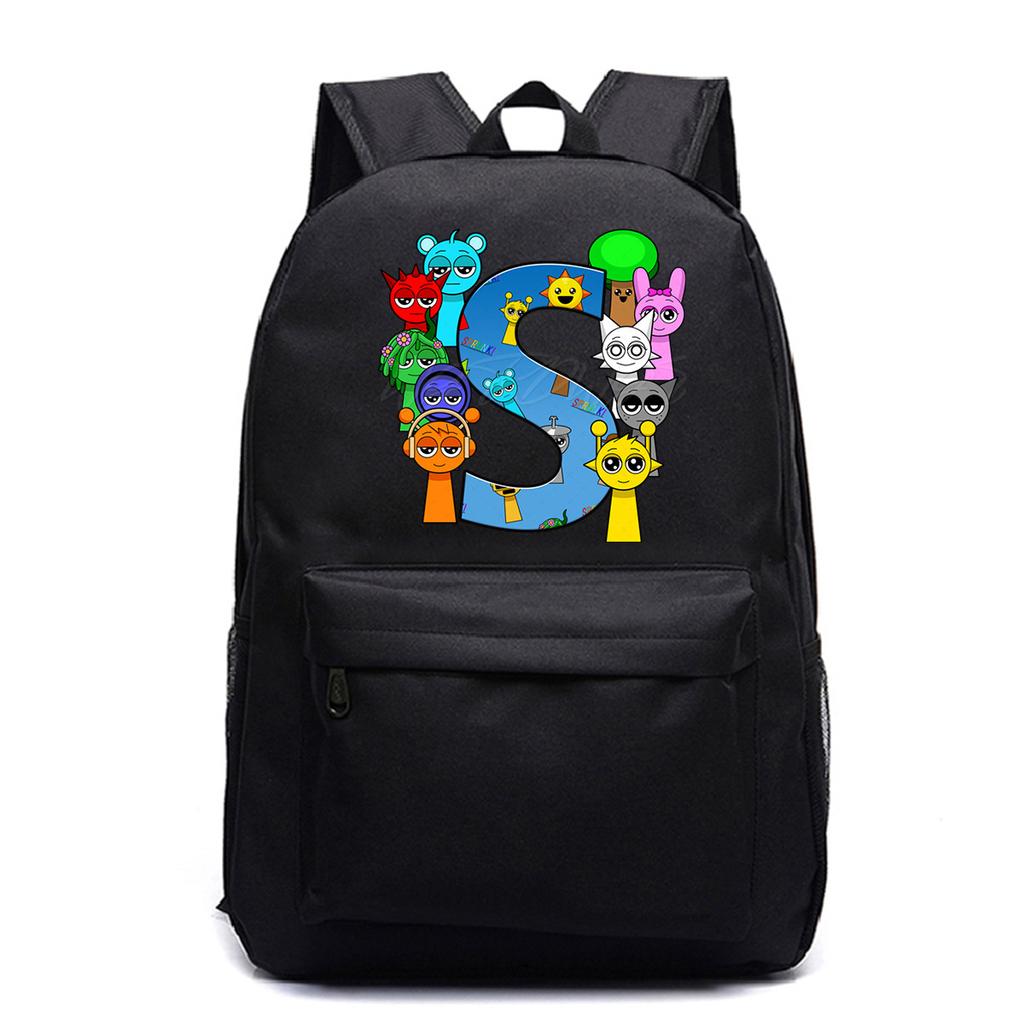 Leisure Travel Backpack Rhythm Box 26 Letter School Bag Elementary and Secondary School Students Peripheral Backpack Trend