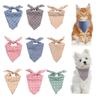 Щенки Товары для питомцев Слюнявчик Клетчатый Горошек Шейный платок Собачий шарф Ошейники для питомцев Банданы для питомцев Кот Шейный платок