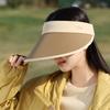 Ice Anti-Ultraviolet Sun Hat Women'S Fashion Sun Hat Outdoor Beach Hat Zipper Dual-Purpose Hat