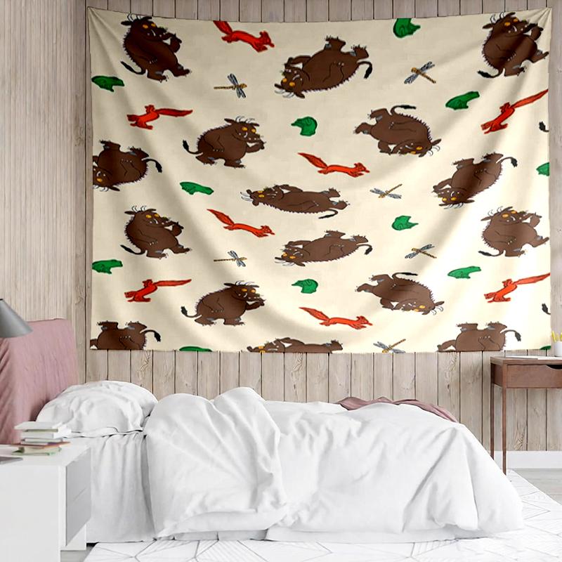 The-Gruffalo Print Tapestry, Backdrop, Easy Setup, Ideal for Bedroom, Office & Living Room, with Aesthetic Wall Hanging Decor.