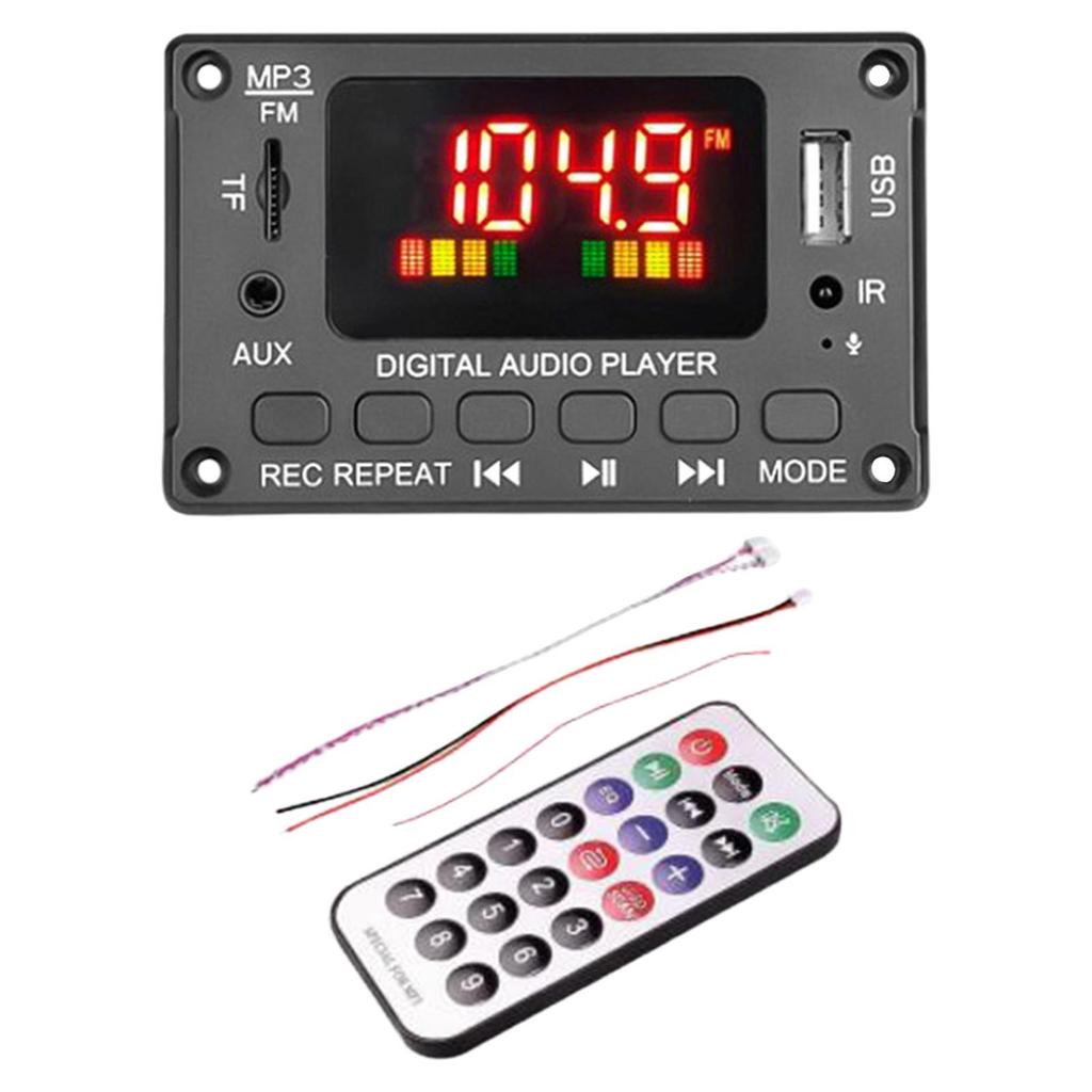 Bluetooth 5.0 6-12v MP3-плеер Декодер Плата Усилитель Автомобильный FM-радио Модуль