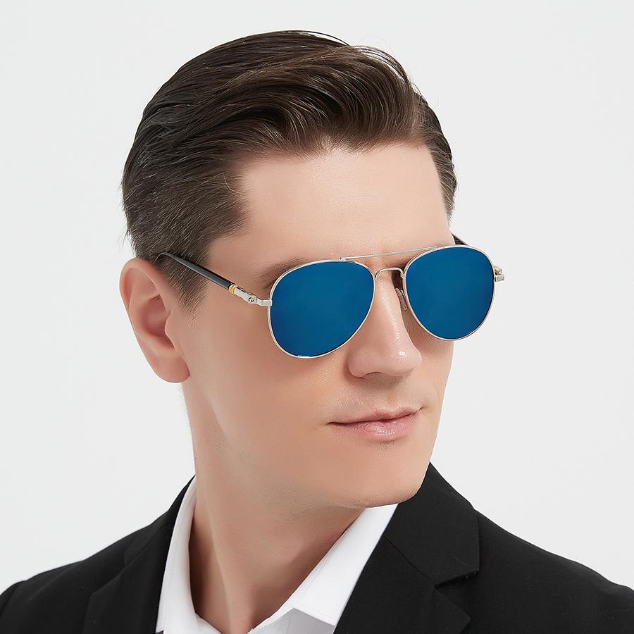 2 PCS Fashion Vintage Oval Sunglasses Men Women Fishing Driving Man Luxury Brand Designer Sun Glasses Anti-Glare Retro Eyewr