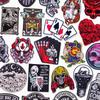 Нашивки на одежду 'Poker&Punk Skeleton' – Термозакрепляющиеся нашивки для одежды, вышитая аппликация 'Череп' для курток, жилетов, аксессуаров
