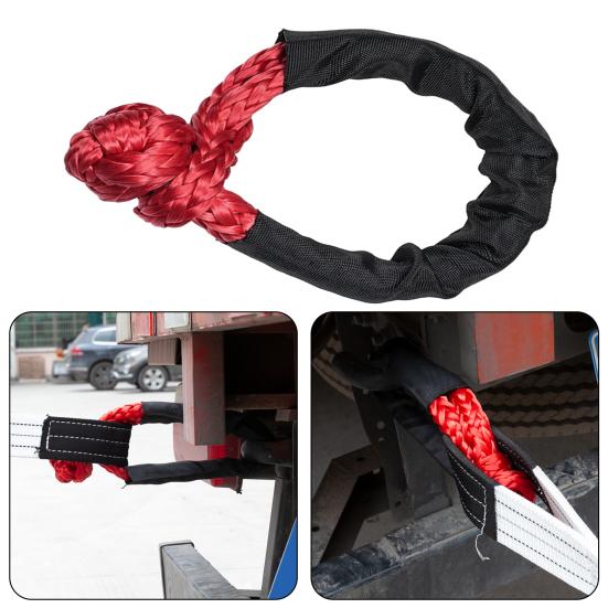 Synthetic Soft Shackle 56000 Lbs Breaking Strength 22" Length Shackle Rope Heavy Duty Tow Shackle for Off-Road Truck SUV