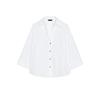 Spring New Women's Clothing Asymmetric Hem Wide Sleeve Poplin Comfortable Long Sleeve Lapel Shirt 2246255
