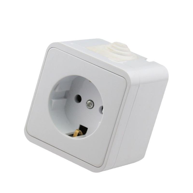 Европейская керамическая flush-mount (встраиваемая) розетка для стены с крышкой - Немецкий/Русский/Румынский стиль