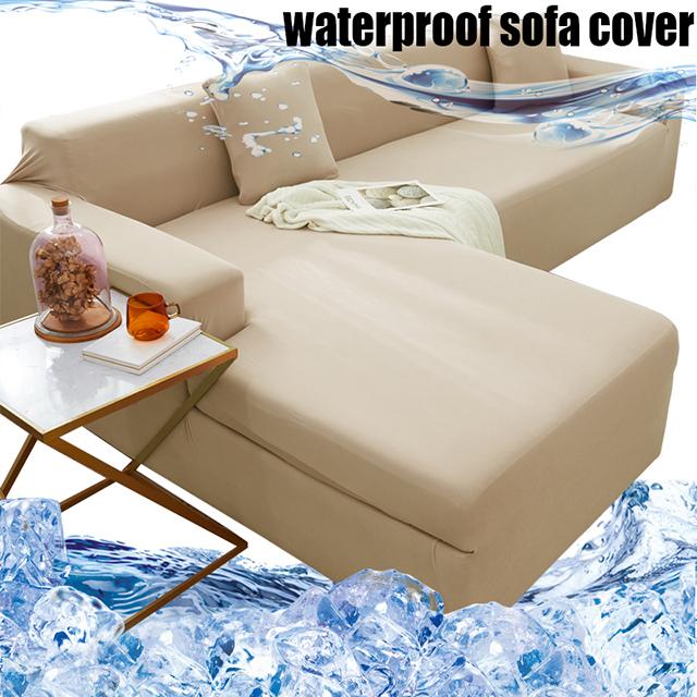 Эластичный водонепроницаемый чехол для дивана, пыленепроницаемые однотонные чехлы, L-образный угловой чехол для дивана, отдельные чехлы для дивана, разрешено проживание с домашними животными