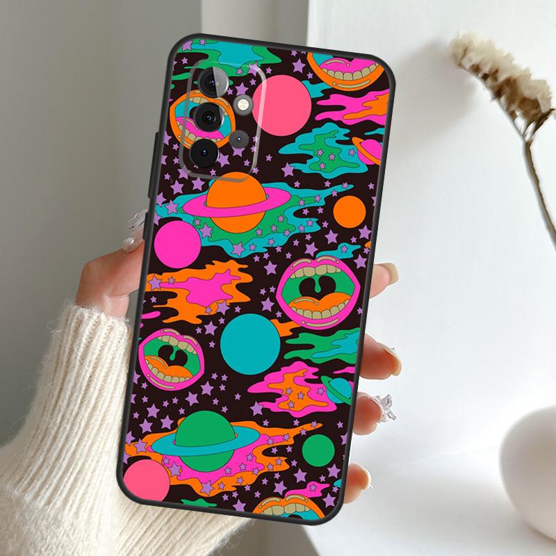 Rainbow 70s Groovy landscape Case For Samsung Galaxy A34 A54 A14 A15 A35 A55 A16 A26 A36 A56 A52 A12 A32 A13 A33 A53 A17