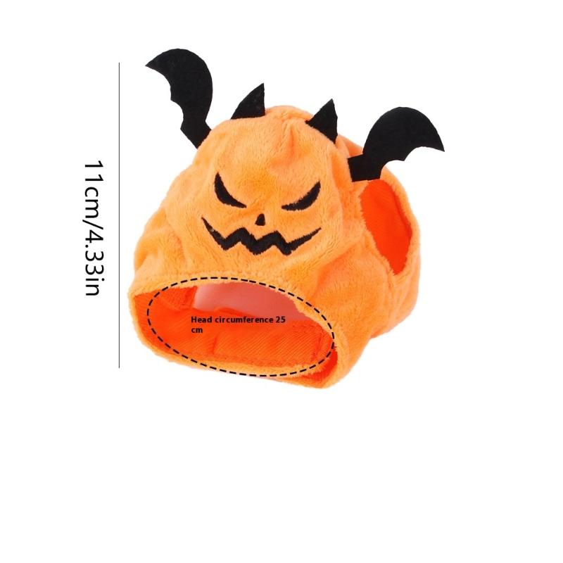 Cute Pet Halloween Dog Cat Costume Originality Small Dogs Cat Cosplay Bat Pumpkin Headgear Hat Cat Headgear Pet Supplies