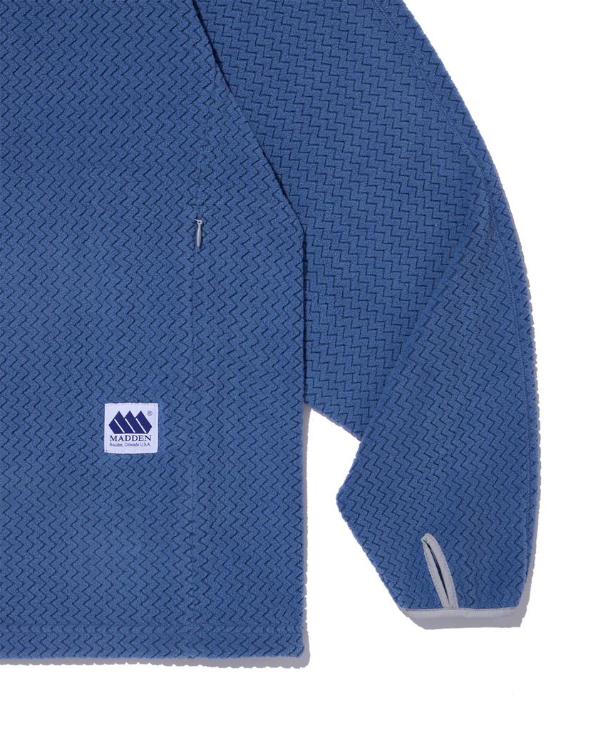 MADDEN Funny Zigzag Hidden Hooded Jacket Blue