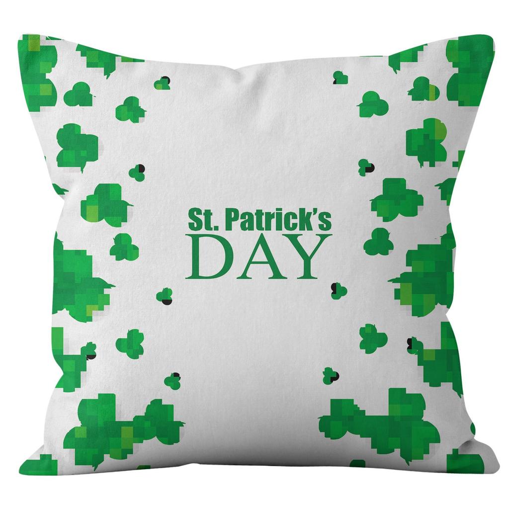 Наволочка для дома Ст. Наволочка на День святого Патрика Четырехлистный клевер Клетчатая Наволочка на диванную подушку