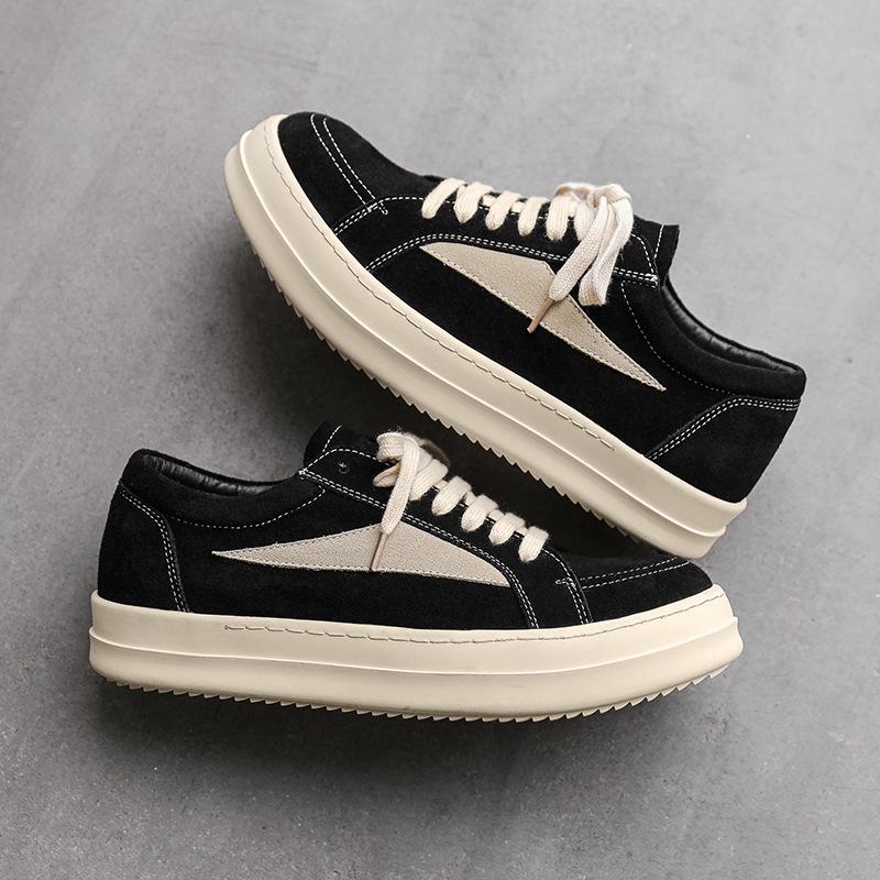 2024 Spring Dexun Suede Platform Sneakers for Men & Couples - Casual, Sporty, Height-Boosting Design