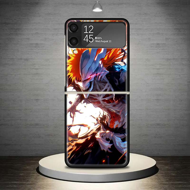 Чехол для телефона Kurosaki Ichigo Bleach для Samsung Galaxy Z Flip 7 6 5 4 3 5G Ударопрочный чехол Z Flip7 Flip6 ZFlip5 Flip3 Flip4 Luxur