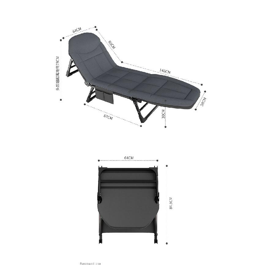 Складная кровать для обеденного перерыва, домашнее портативное кресло для отдыха на открытом воздухе, офисное многофункциональное складное кресло, простое кресло для отдыха