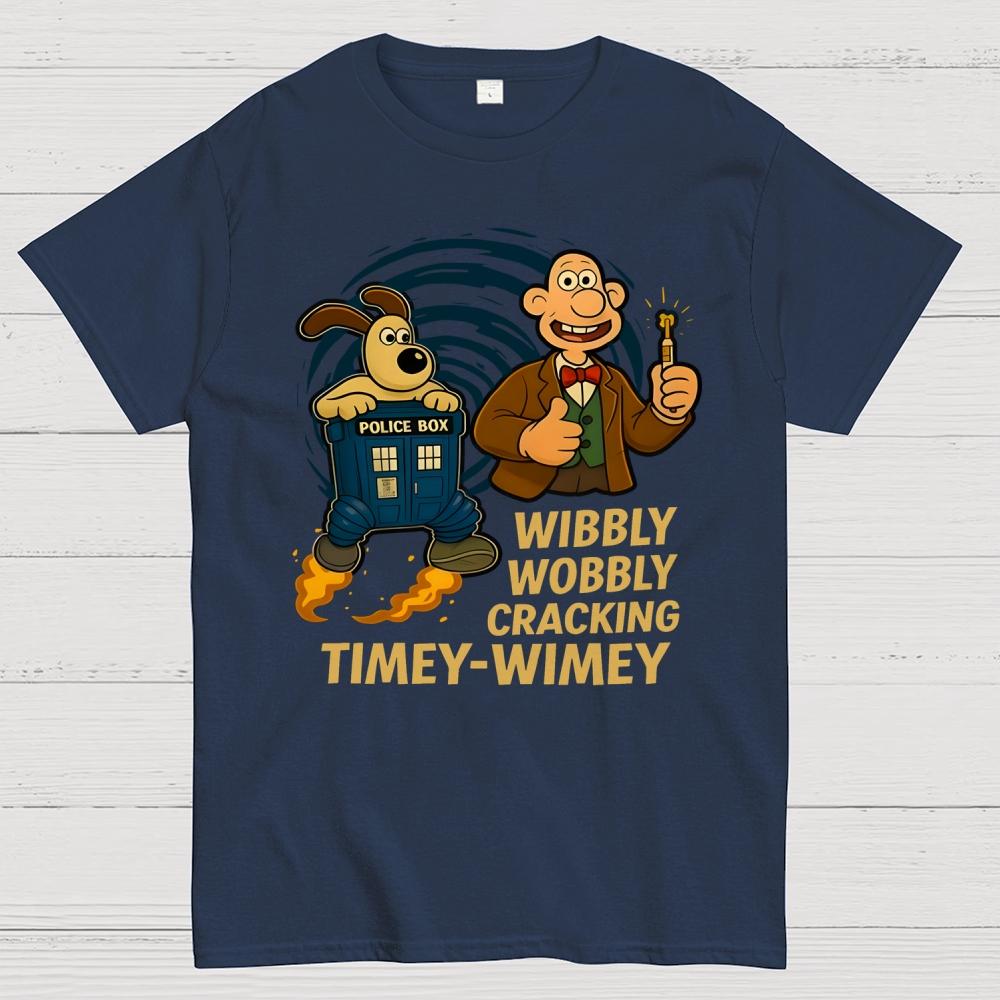 Wibbly Wobbly Cracking Timey-Wimey Unisex 100% Cotton Summer Casual Cool Loose T-Shirt